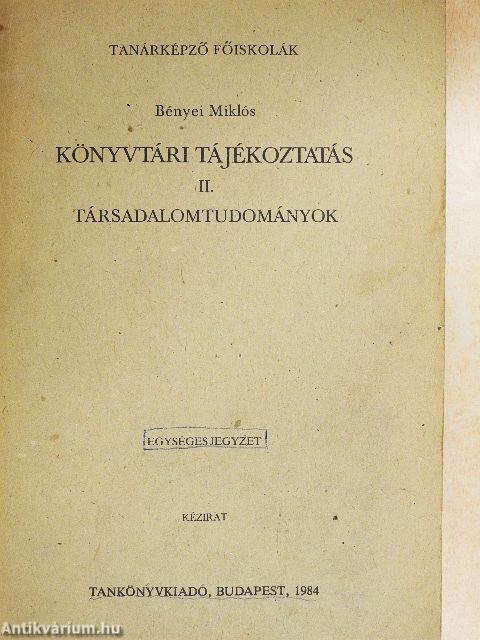 Könyvtári tájékoztatás II.