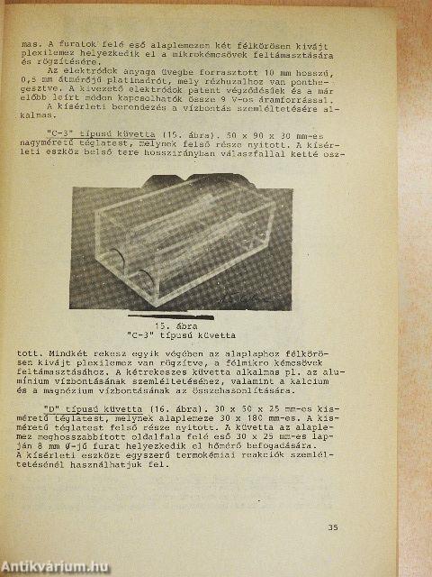 Szemléltető és tanulókísérletek a kémia tanításában