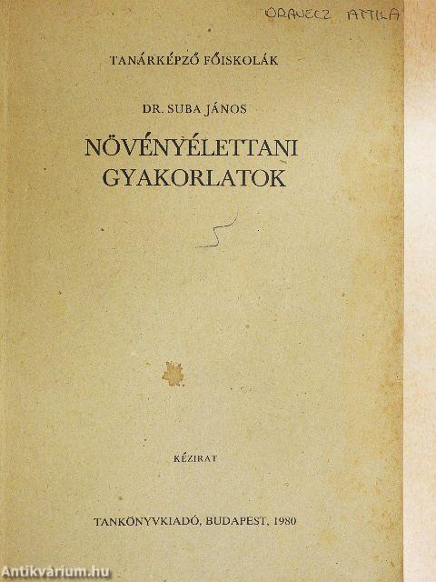 Növényélettani gyakorlatok