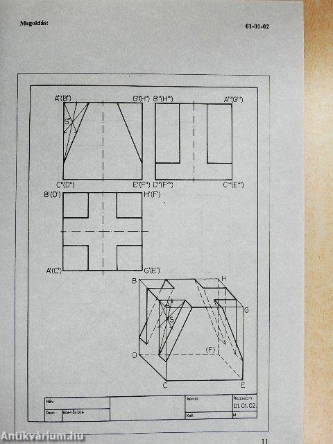 Műszaki ábrázolás feladatgyűjtemény I.