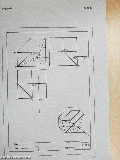 Műszaki ábrázolás feladatgyűjtemény I.
