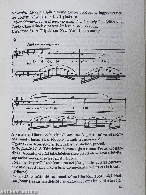 Giacomo Puccini életének krónikája