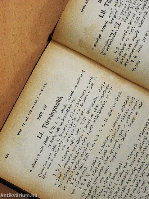 1870-ik évi országgyülési törvény-czikkek