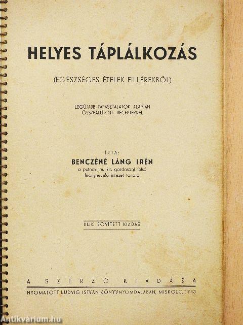Helyes táplálkozás