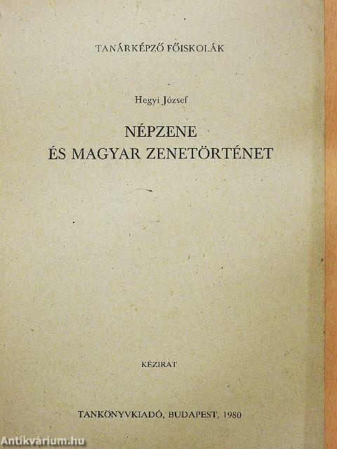 Népzene és magyar zenetörténet