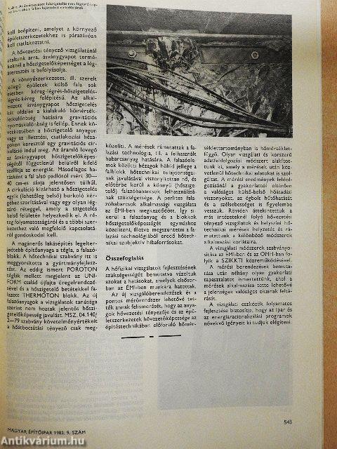 Magyar Építőipar 1982/9.