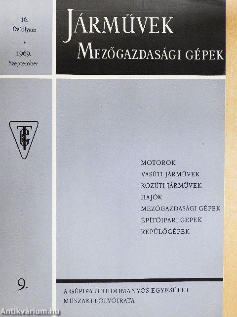 Járművek, mezőgazdasági gépek 1969. szeptember