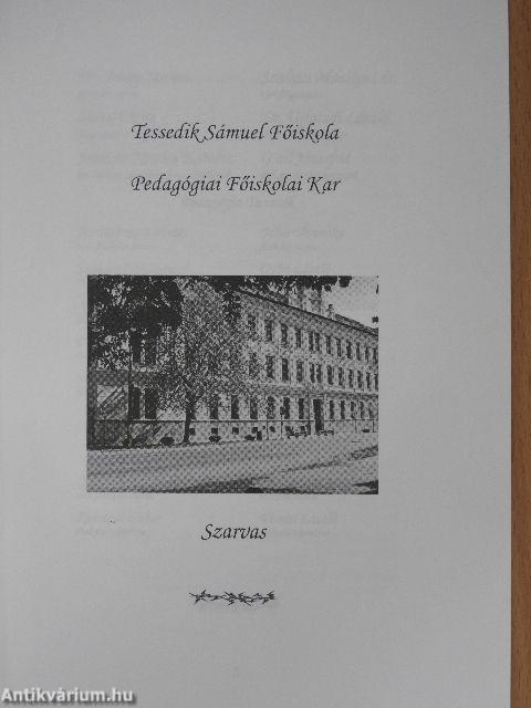 Tessedik Sámuel Főiskola Pedagógiai Főiskolai Kar Évkönyv 2005