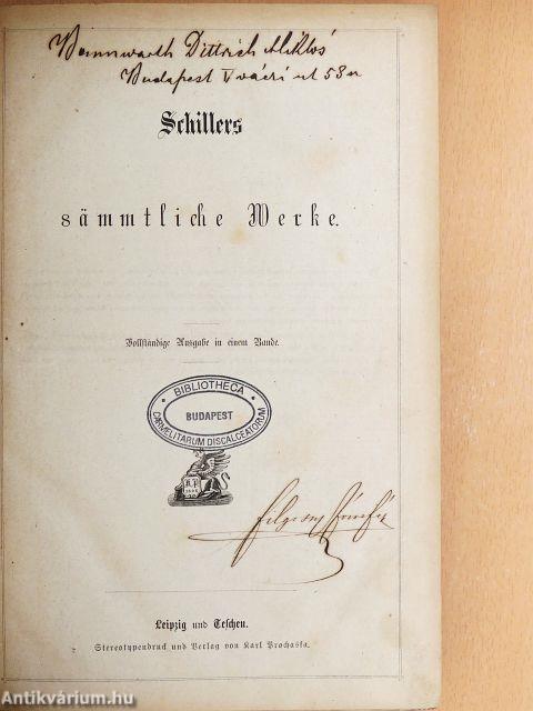 Schillers sämmtliche Werke (gótbetűs)