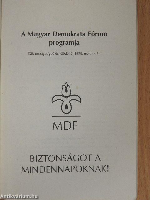 A Magyar Demokrata Fórum programja