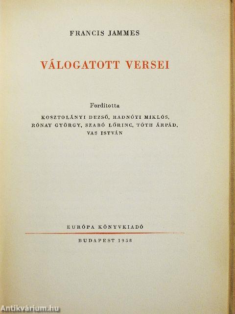 Francis Jammes válogatott versei