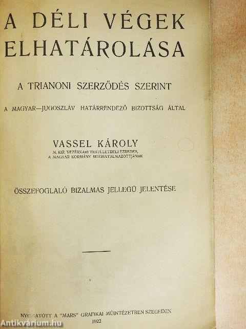 A déli végek elhatárolása