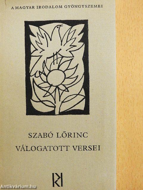 Szabó Lőrinc válogatott versei