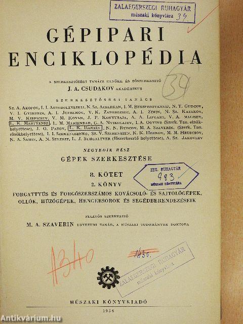Gépipari enciklopédia 8. kötet 2. könyv