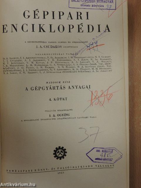 Gépipari enciklopédia 4.