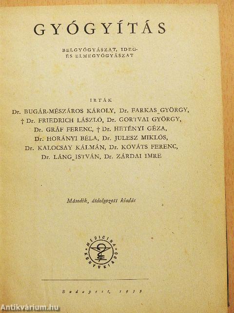 Gyógyszertan és gyógyítás II.
