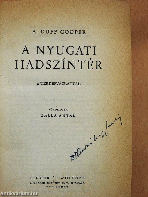 A nyugati hadszíntér