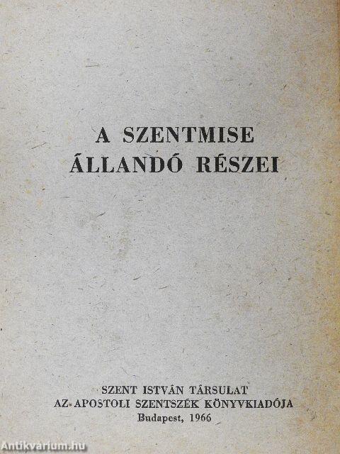 A szentmise állandó részei