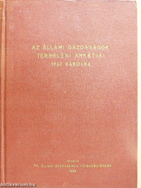 Az állami gazdaságok termelési ankétjai