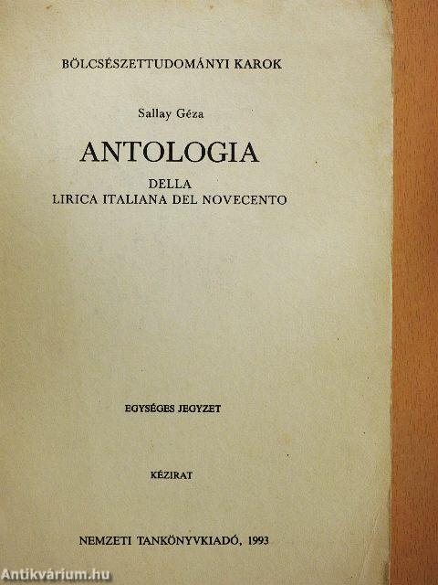 Antologia della Lirica Italiana del Novecento