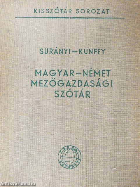 Magyar-német mezőgazdasági szótár