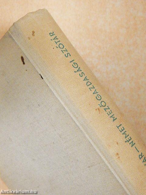 Magyar-német mezőgazdasági szótár