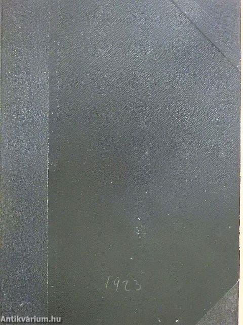 Természettudományi Közlöny 1923. január-december/Pótfüzetek a Természettudományi Közlönyhöz 1923. január-december