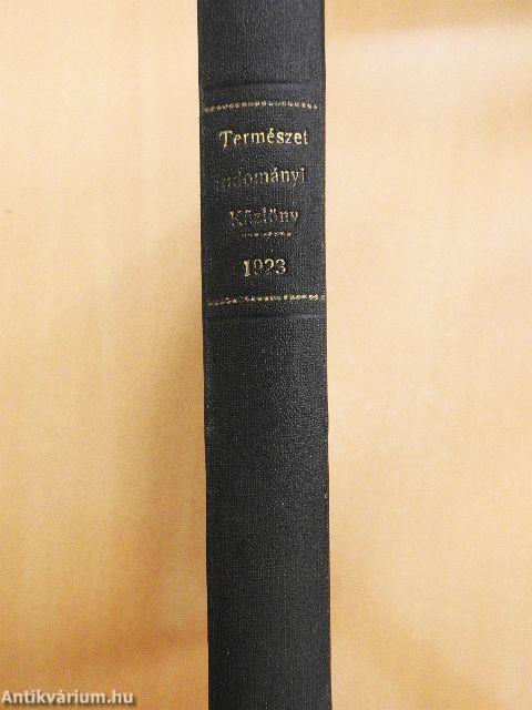 Természettudományi Közlöny 1923. január-december/Pótfüzetek a Természettudományi Közlönyhöz 1923. január-december