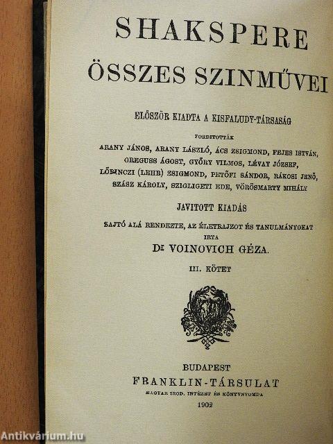 Shakspere történeti szinművei I. (töredék)