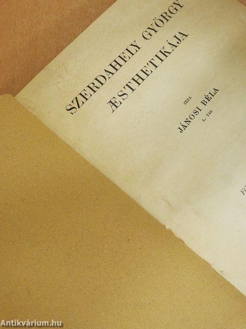 Szerdahely György aesthetikája