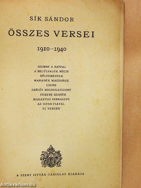 Sík Sándor összes versei
