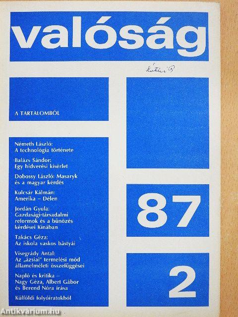 Valóság 1987. február