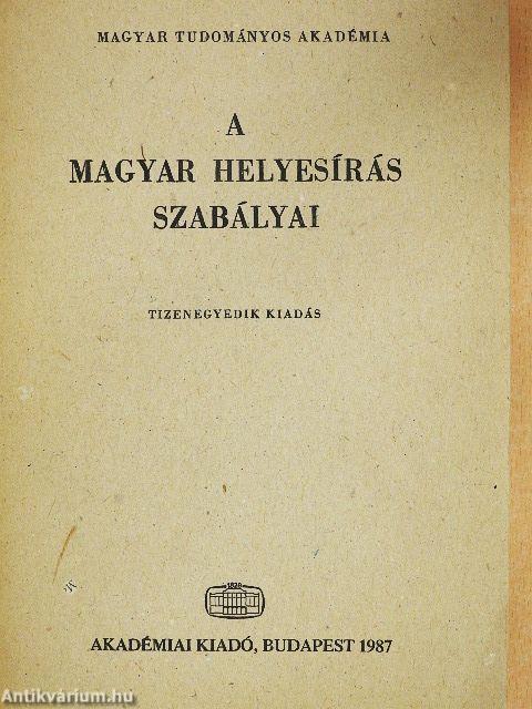 A magyar helyesírás szabályai