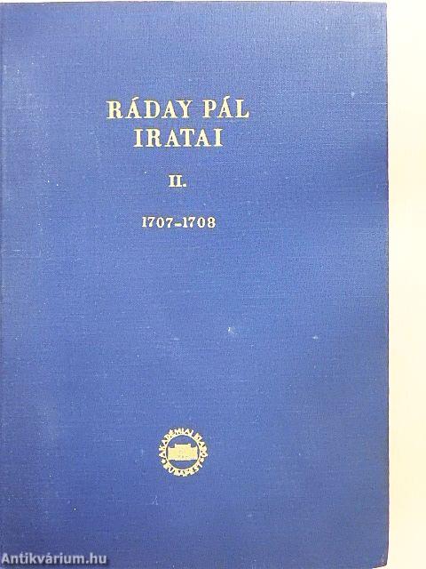 Ráday Pál iratai II.