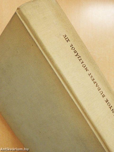 Tanulmányok Budapest múltjából XIV.