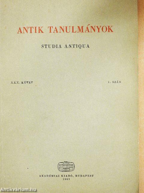 Antik tanulmányok 1983/1.