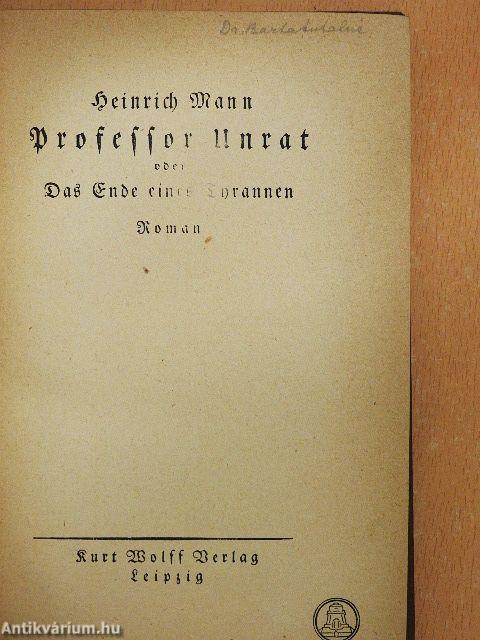 Professor Unrat oder Das Ende eines Tyrannen (gótbetűs)