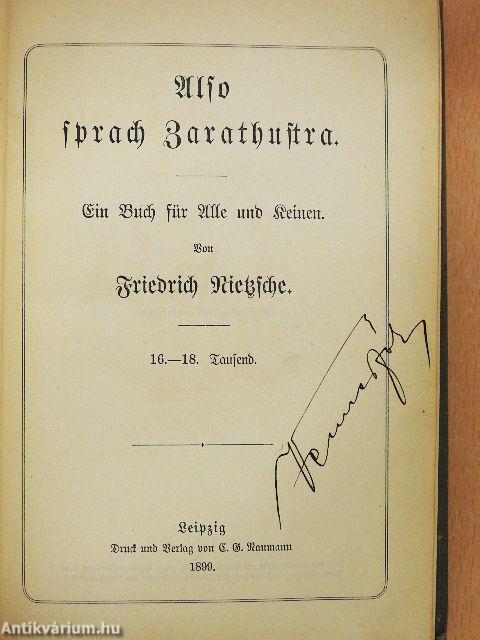 Also sprach Zarathustra (gótbetűs)