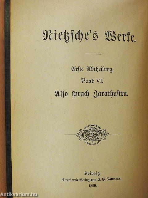 Also sprach Zarathustra (gótbetűs)