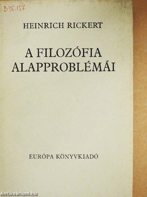 A filozófia alapproblémái