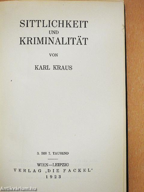 Sittlichkeit und Kriminalität