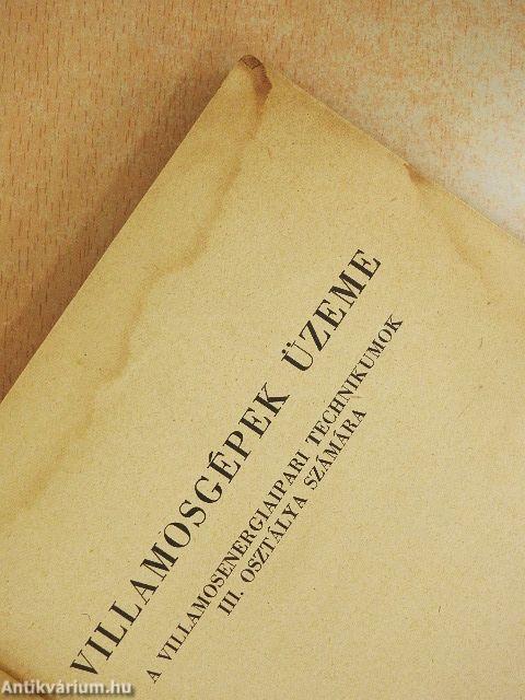 Villamosgépek üzeme