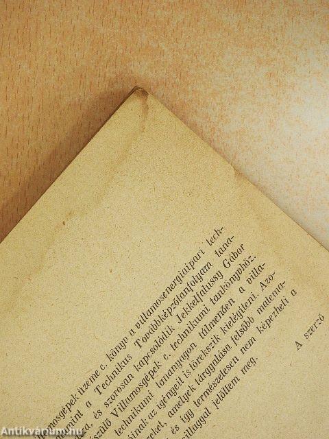 Villamosgépek üzeme