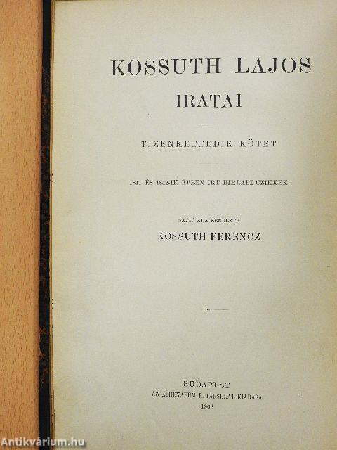 Kossuth Lajos iratai XII.