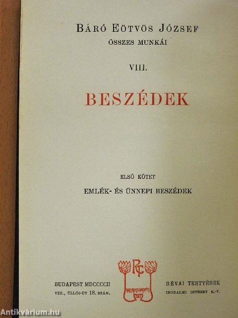 Beszédek I-III.