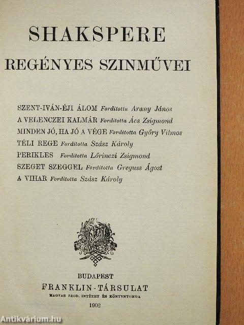 Shakspere regényes szinművei