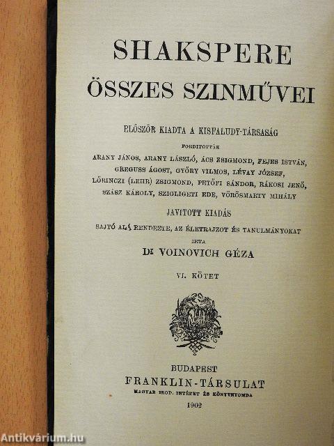 Shakspere regényes szinművei