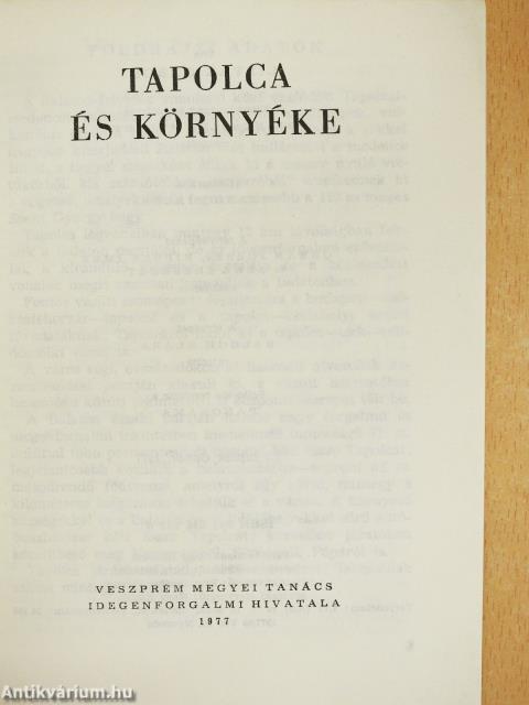 Tapolca és környéke