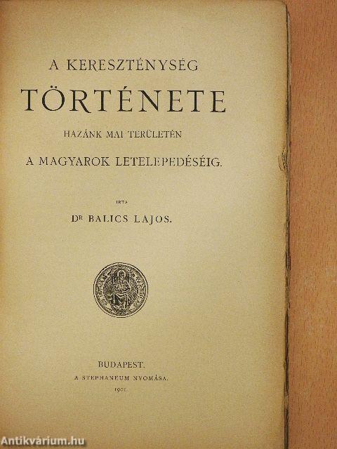 A róm. kath. egyház története Magyarországban I/1.