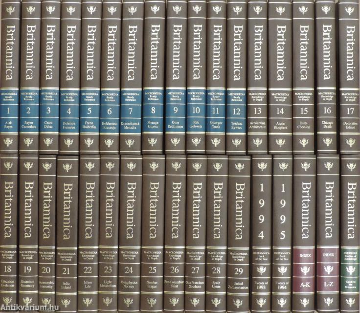The New Encyclopaedia Britannica Volume 1-29./Index I-II./Book of the Year 1994., 1995./Propaedia Outline of Knowledge